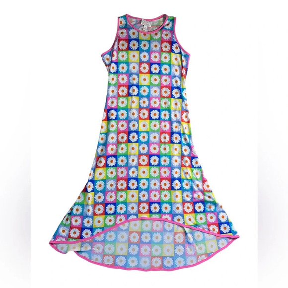 Ivy Lane Daisy Print Sleeveless Hi Low Shift Dress Size Small Hippie Retro 70’s - Picture 8 of 8